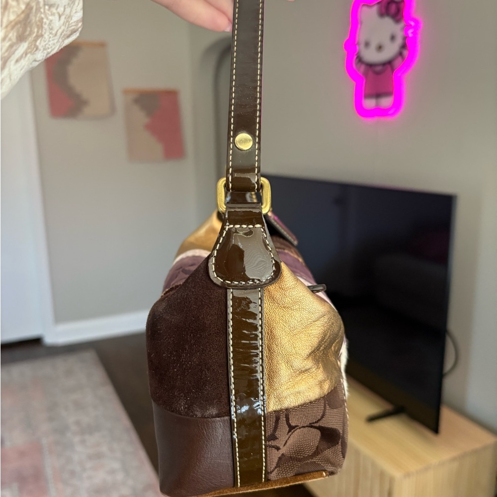 Coach Mini Patchwork Shoulder Bag - image 4